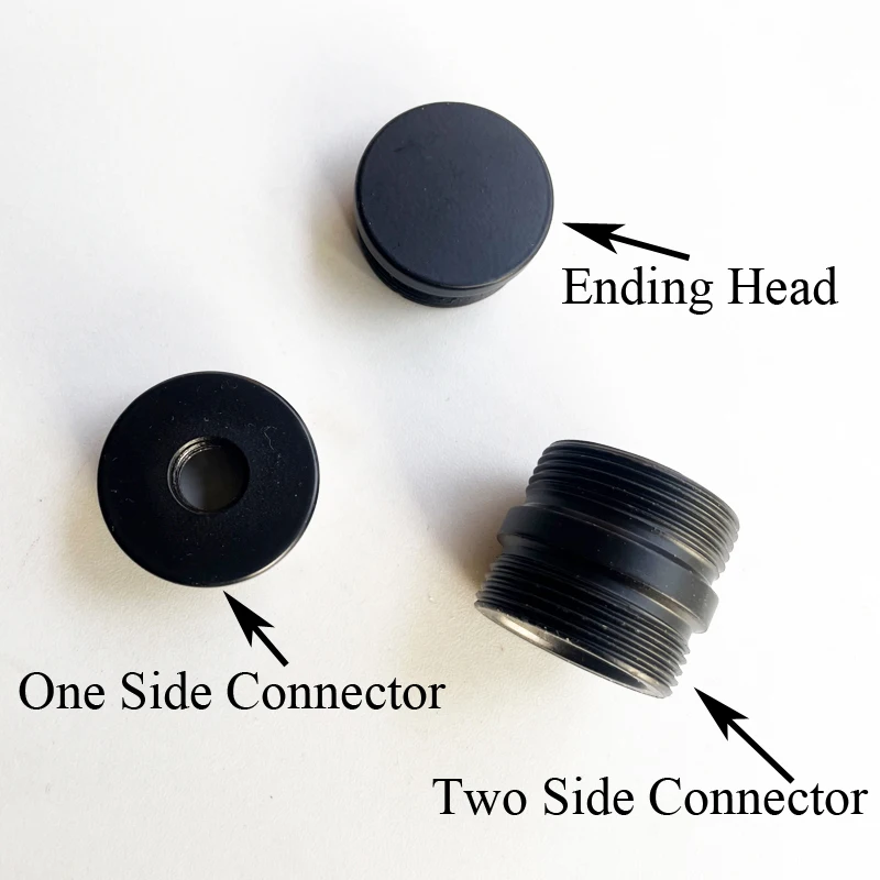 أنبوب معدني مجوف بخيط أنثى Dia32mm، أنبوب أسنان داخلي برؤوس مزدوجة باللون الأسود لملحقات الإضاءة #5