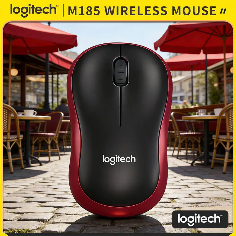 

Оригинальная беспроводная мышь Logitech M185 с наноприемником, оптическим датчиком, простая установка, ПК, Mac, ноутбук