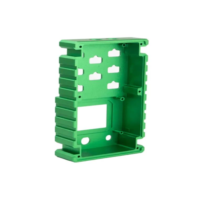 

Green anodized aluminum alloy CNC precision machining equipment heat dissipation housing cavity