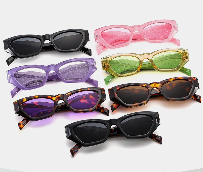 Kleine Punk Quadrat Sonnenbrille Neue Frauen Männer Trends Bunte Sonnenbrille Weibliche Marke Designer UV400 Shades Persönlichkeit Brillen – Detail 2