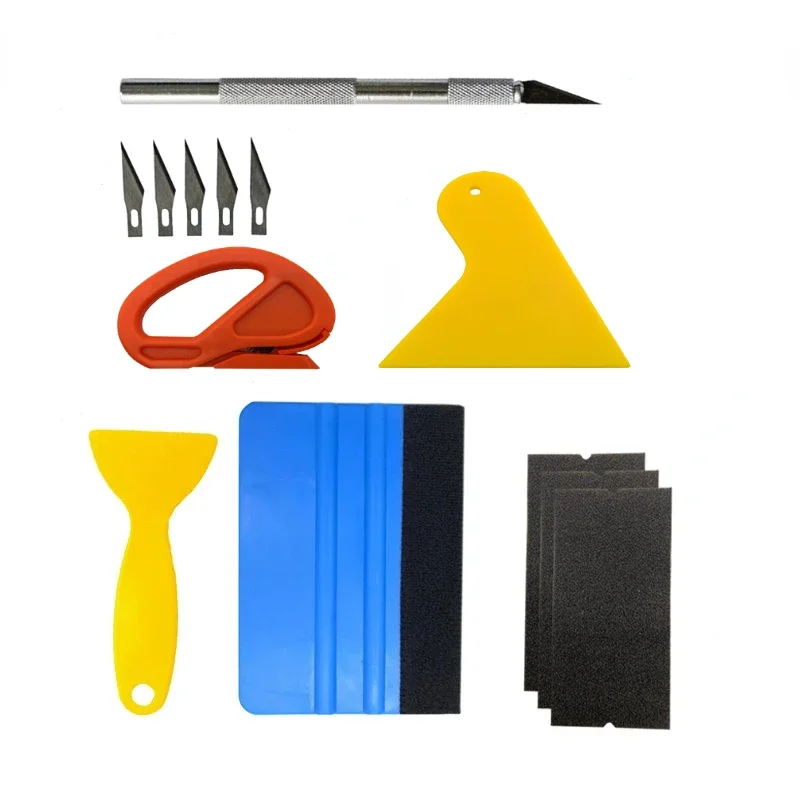 

Hot Car Ting Kit Vinyl Wrap Tools Window Film Squeegee Scraper Stickers Cut Knife Vehicle Styling Accessories Vinyl Spatula