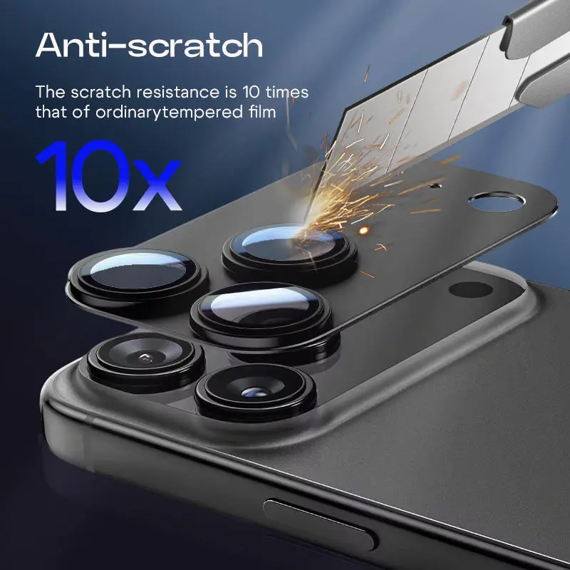 Full Cover Phone Camera Lens Protector Lens Film Metal Armor Back Lens Protector Case for iPhone 17pro 17Air Series Camera Lens