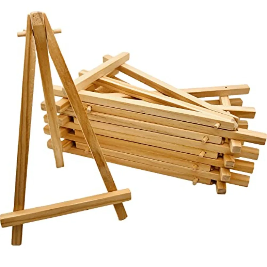 

Mini Wood Display Easel, 10 Pcs Tabletop Easels for Displayg Photos, Picthres