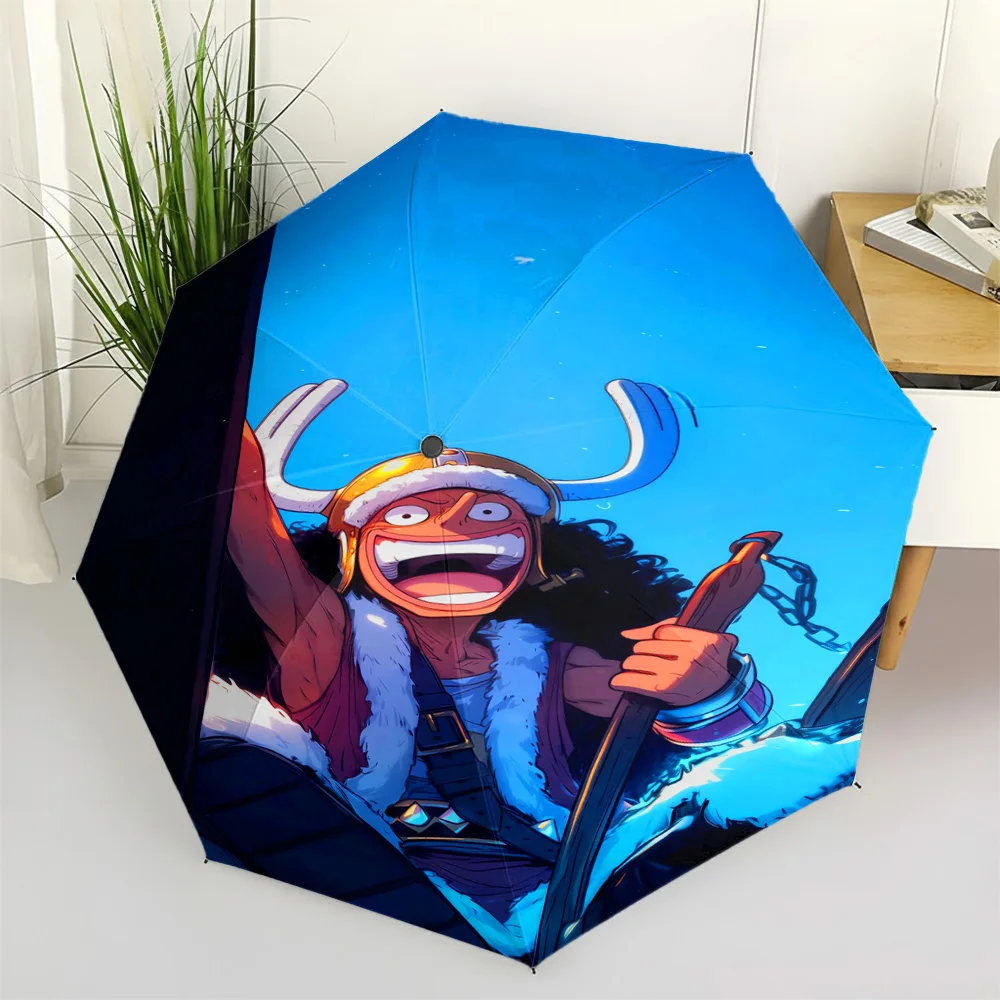 

One Piece Roronoa Zoro Sword In Mouth Epic Anime Art Automatic Folding Umbrella Windproof Waterproof UV Protection Compact Trave