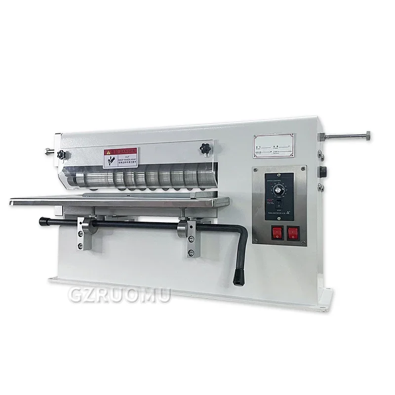 Leather Slitting Strap Cutting Machine Cutting Width 4-350MM Belt Cutter Edge Folding Laminator Leather Craft Slicer 220V 400W