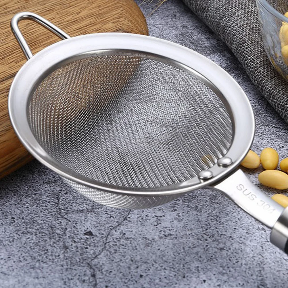 

3PCS Stainless Steel Fine Mesh Strainers Rust Resistant Lightweight Tea Coffee Flour Sugar Sieves H Kitchen Tools