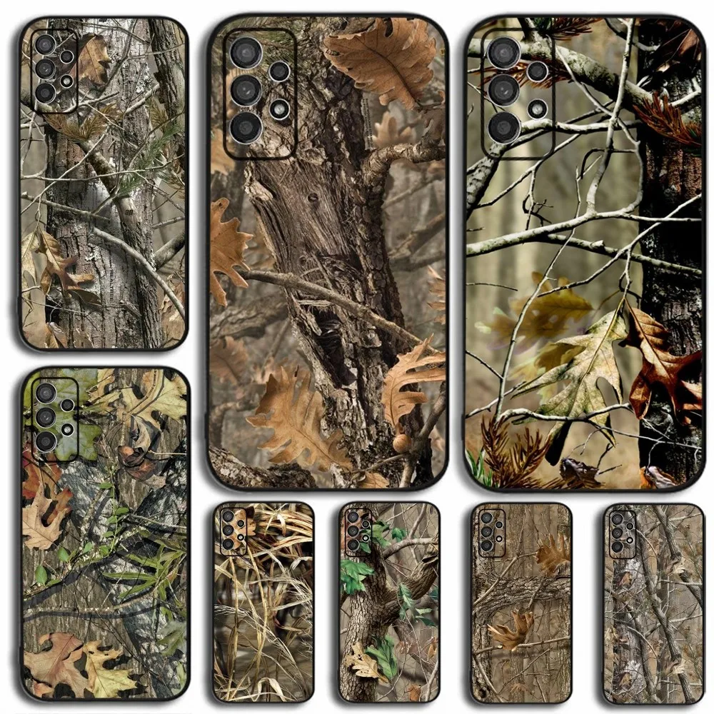 

Camouflage Hunting Phone Case For Samsung Galaxy A13,A21s,A22,A31,A32,A52,A53,A71,A80,A91 Soft Black Cover