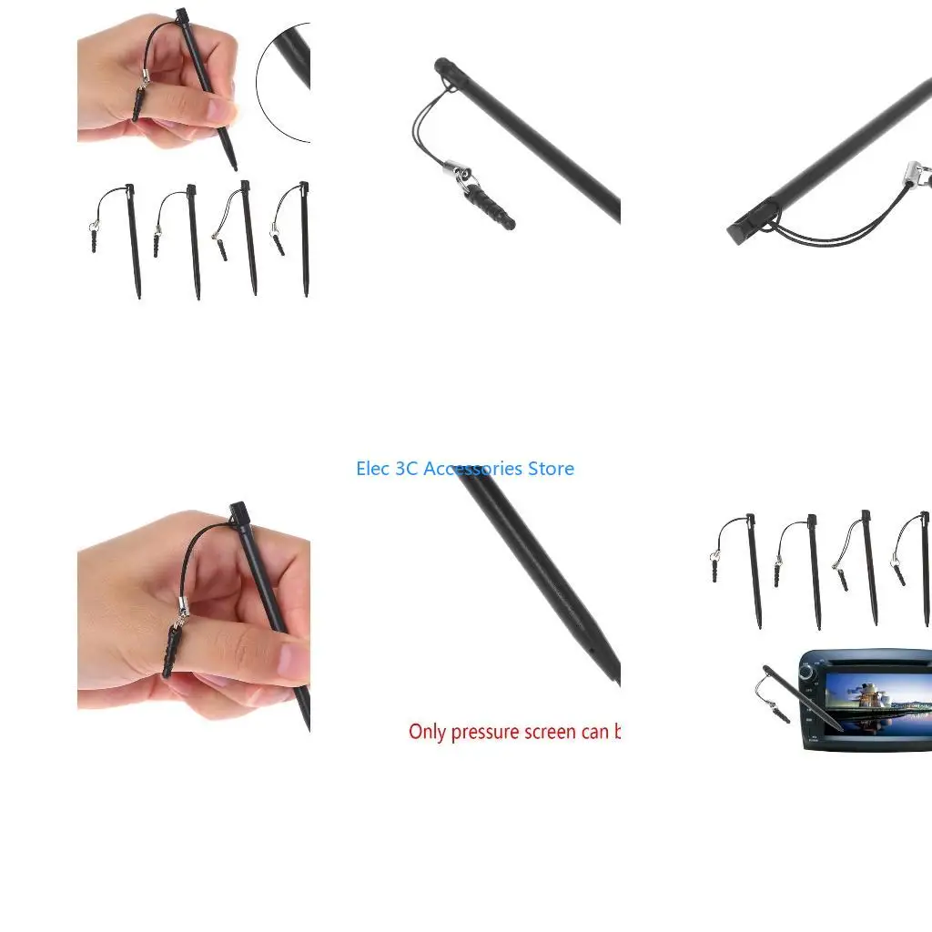 Y51A Resistive for Touch Screen Hard Tip Pen With Dust Plug Rope For POS M