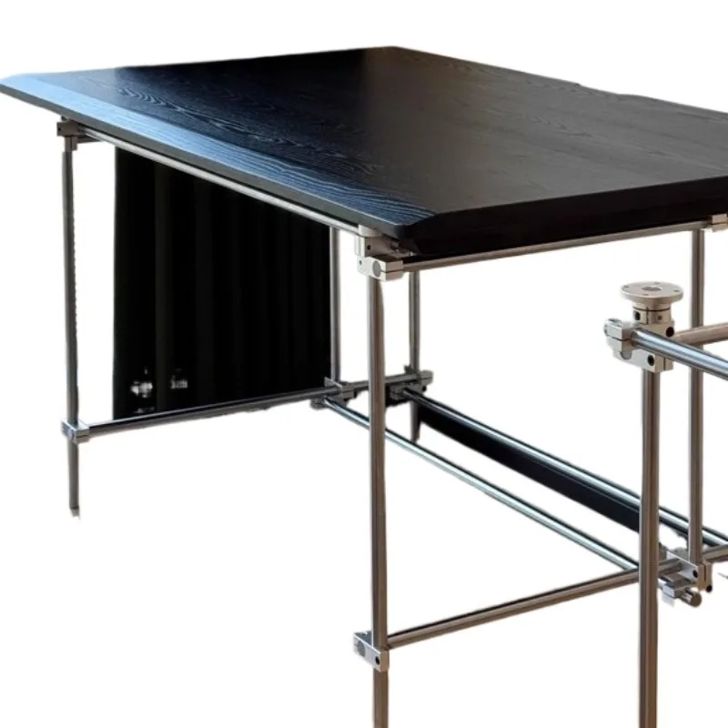 Bauhaus optical axis solid wood desk, creative industrial style desk