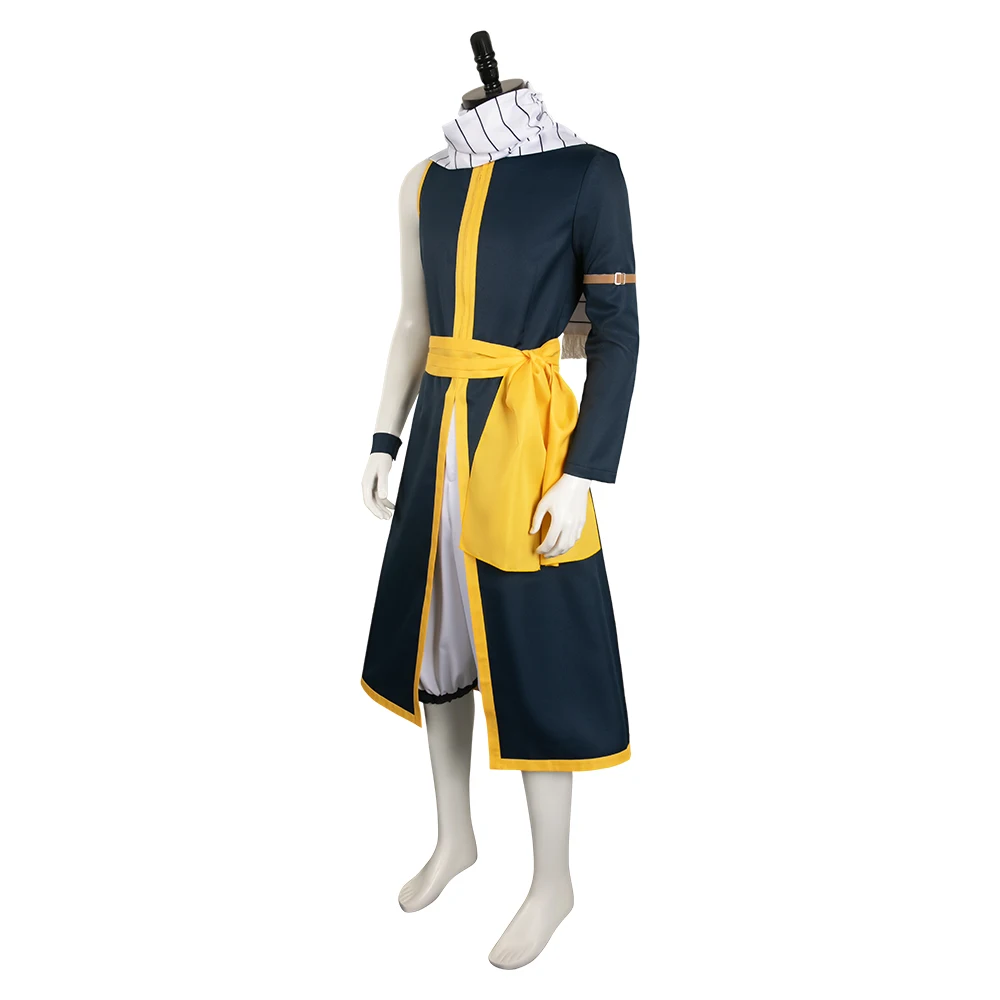 Maschio Natsu Cosplay Kimono Costume cappotto pantaloni sciarpa abbigliamento abiti fata Anime coda Roleplay Halloween Carnival Party Suit