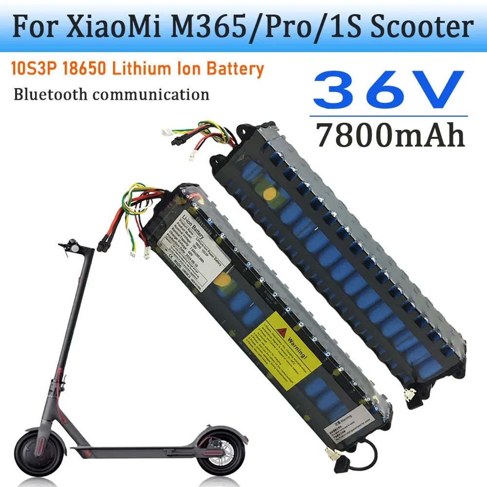 

36V Battery Pack For Xiaomi M365 10S3P 7800mAh Electric Scooter 18650 NE1003-H Cell Communication Interface Discharge Tail Ligh