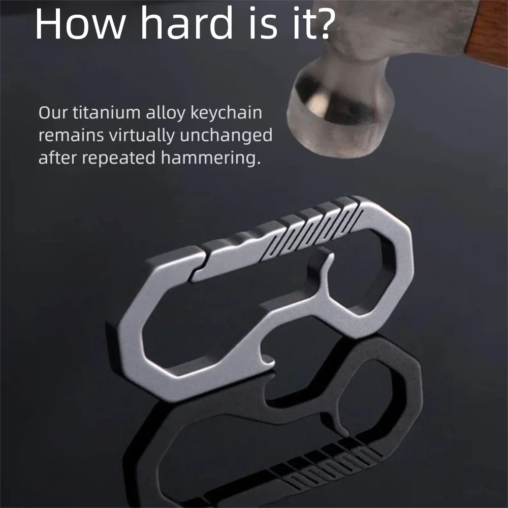 Special Shapes Car Key Chain Titanium Alloy Hi-end Bottle Opener Keychain Fidget Luxury Men's Outdoor Keyring Car Key
