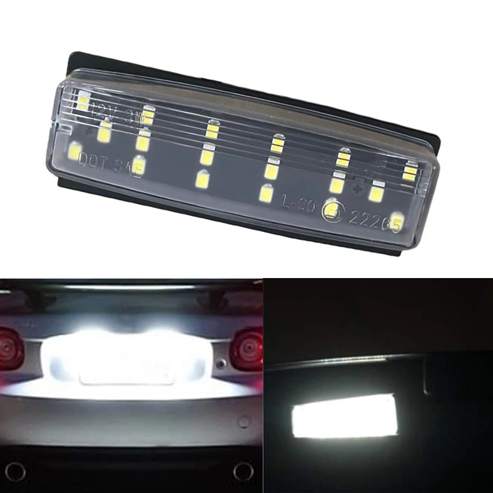 12V 2Pcs Car LED License Number Plate Light  for Mazda NC MX-5 Miata 2006-2015 Fiat 124 Spider 2017-  NE55-51-270C, NE55-51-270D