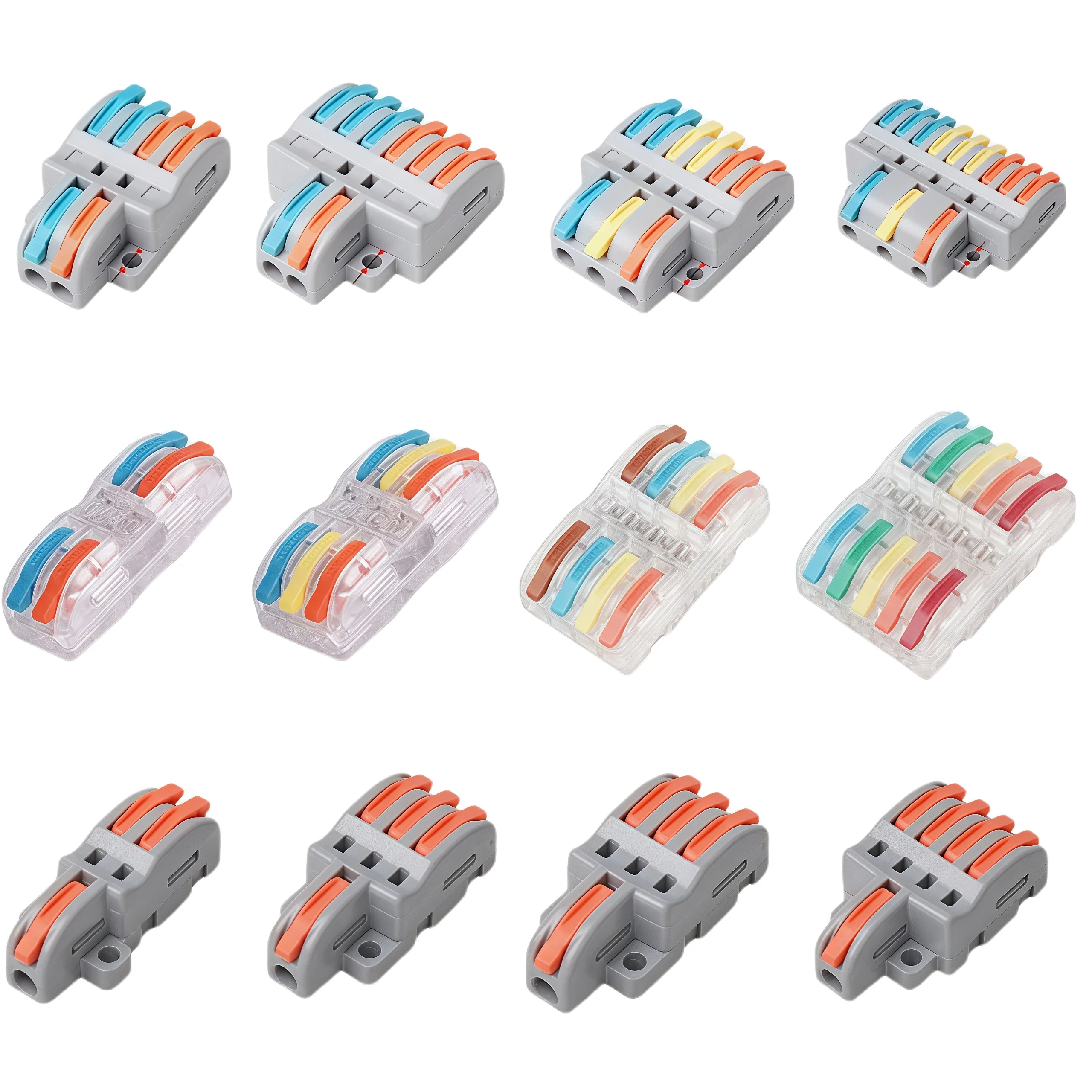 

multi-interface Inline Electrical Lever Wire Connectors Nuts Push-in Quick Conductor Compact Splicing Connectors