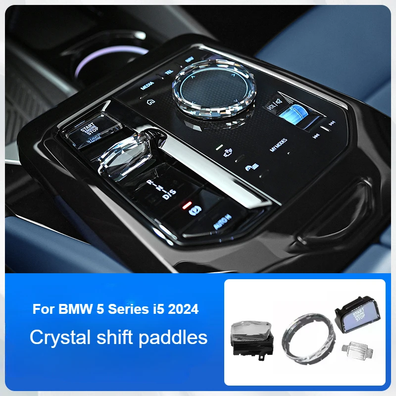 

Набор из 4 шт., ручка переключения передач с кристаллами для BMW 5 серии i5 2024 G60 525 530, запасные комплекты кнопок запуска и остановки двигателя