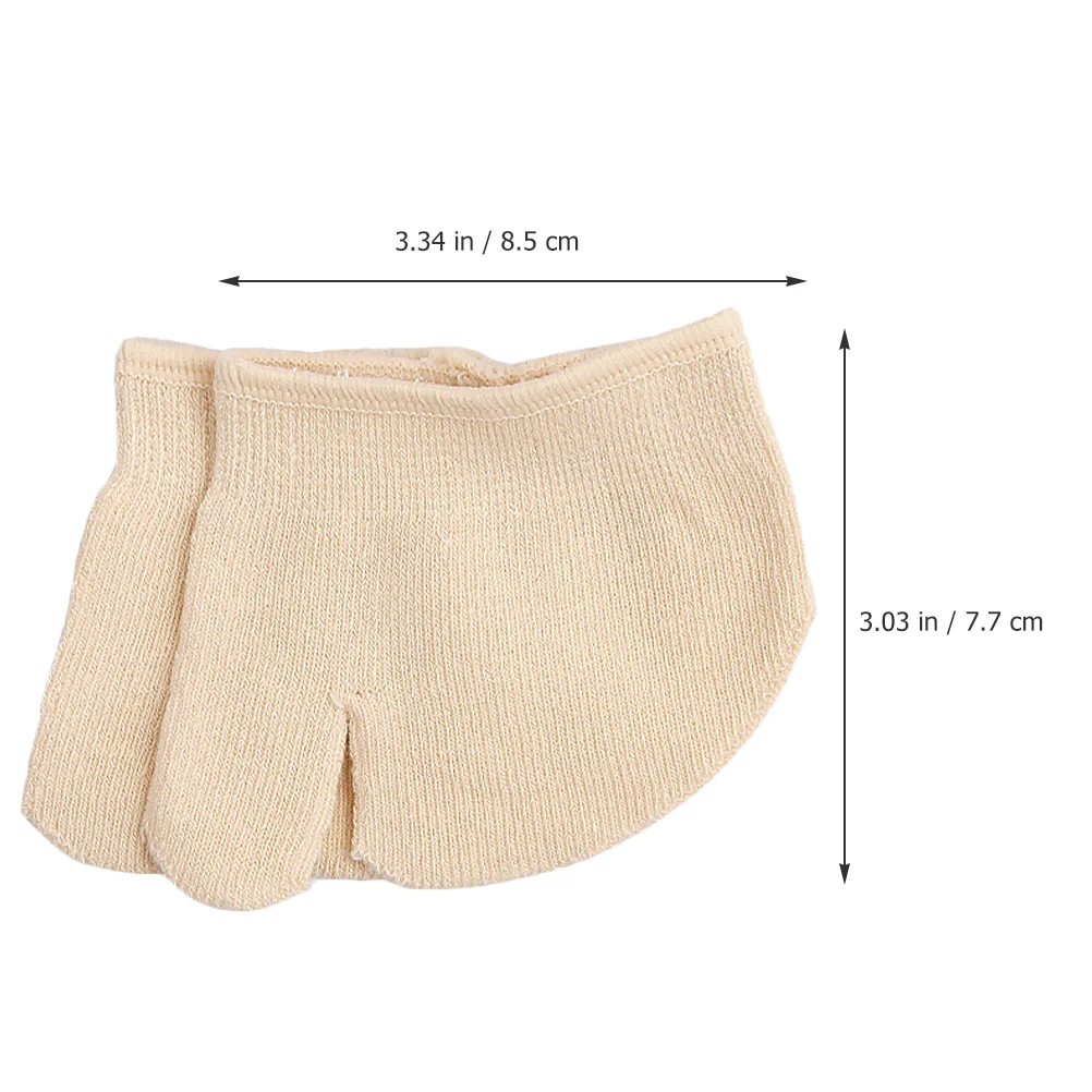 3 Pairs Non-slip Tabi Socks Invisible Palm Women Forefoot Comfortable Half Heelless Girls