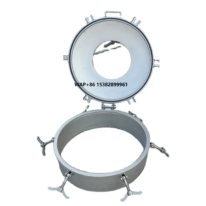 SS304  Stainless Steel Round Pressure Manhole Cover With Sight Glass