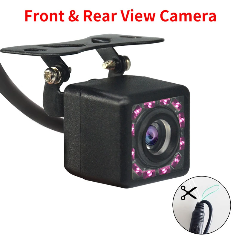 Hippcron Auto Achteruitrijcamera 8LED Nachtzicht Omkeren Auto Parking Monitor CCD Waterdichte HD Video