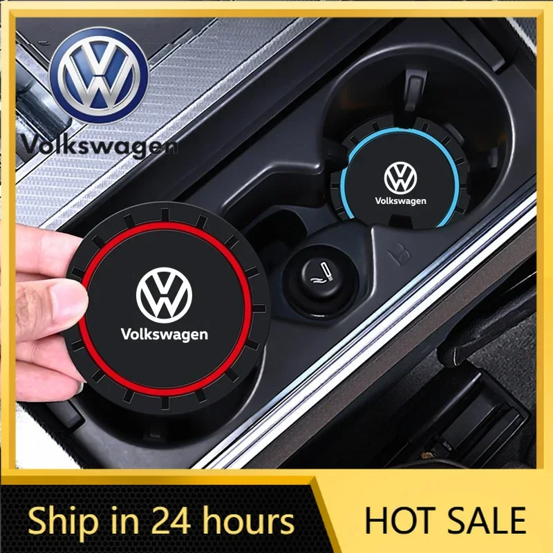 

Стайлинговые молдинги, 2 шт., автомобильные коврики для чашек с водой, нескользящие накладки, аксессуары для Volkswagen GOLF 5 Tiguan Polo Golf 6 Golf 7 Jett