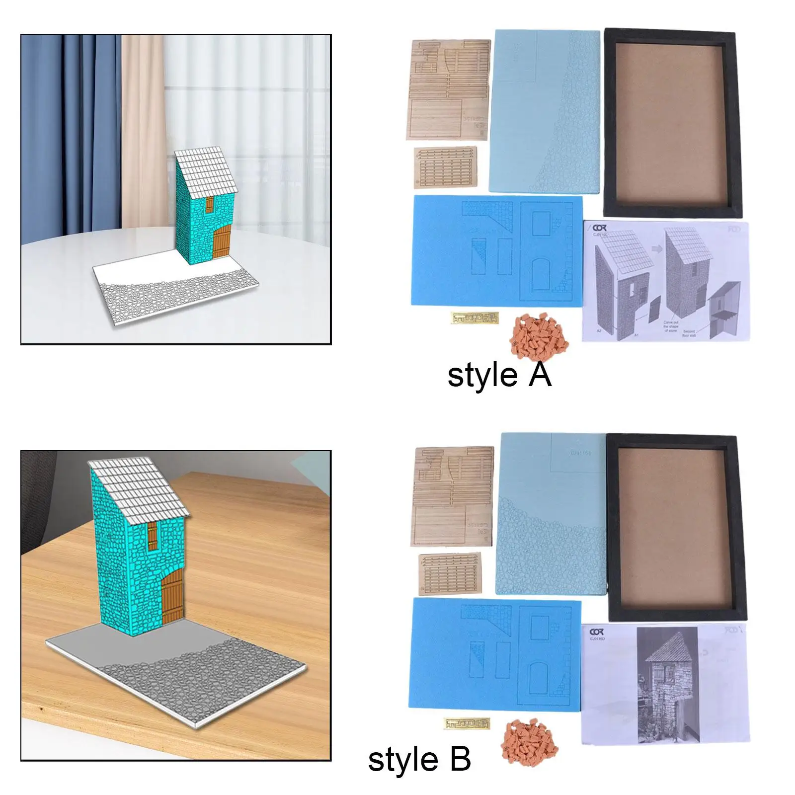 Kit de modelo de construção 1/35 DIY Premium modelo de arquitetura de mesa de areia inacabada