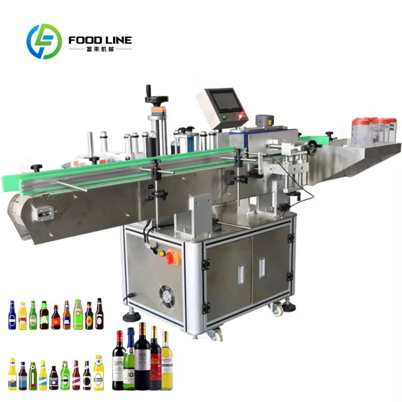 Customized Automatic Bottle Labeling Machine Plastic Label Printing Machine Round Glass Jar Labeling Machine Pet Plastic Bottle