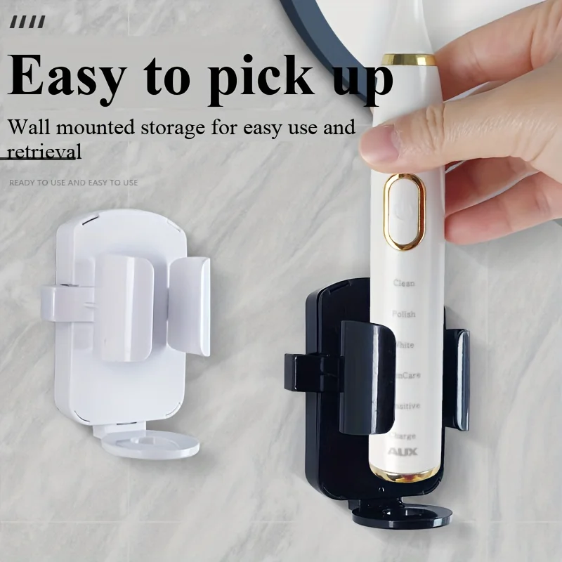 1PCS Gravity sensing electric toothbrush hanging rack, non perforated wall mounted storage rack