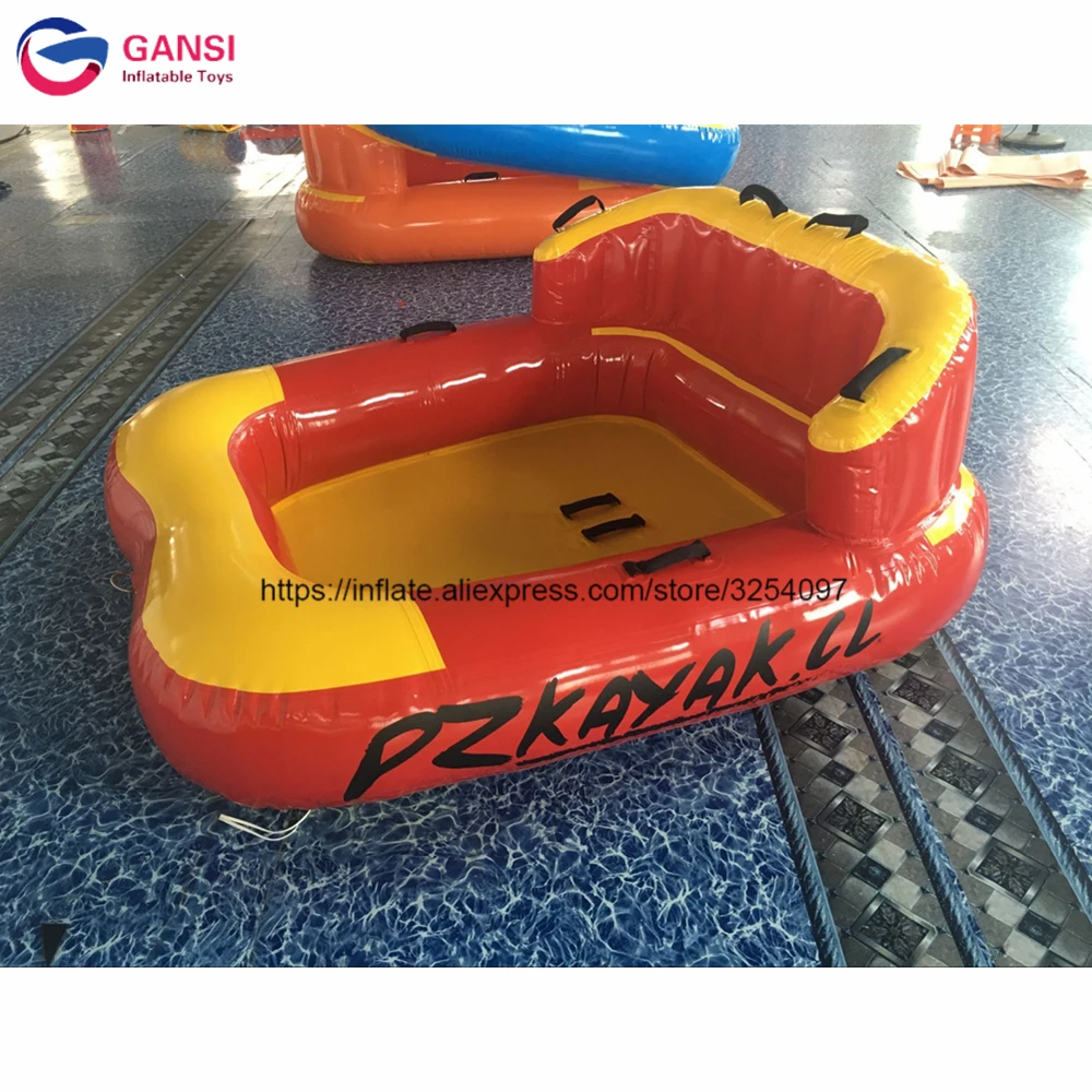 Water Park Inflatable Water Boat For Kids 60Cm Diameter Cute Inflatable Flying Boat Sofa Boats For Sale