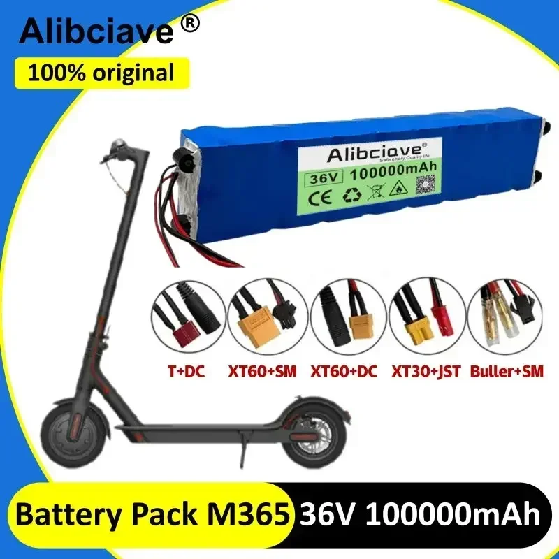 Paquete de batería para patinete eléctrico 10S3P, 36V, 100000mAh, 36v, 18650 litio, M365