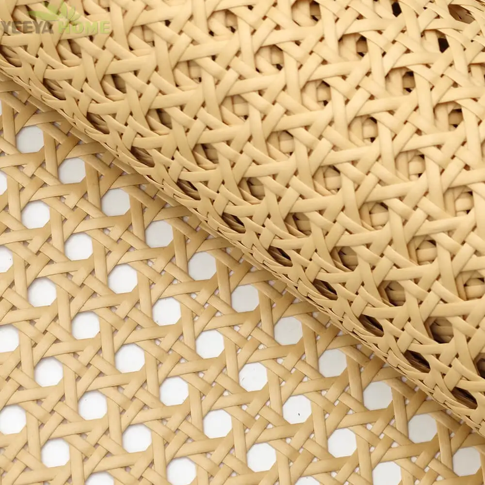 Durable Synthetic Fiber Fine Open Mesh Plastic Rattan Roll Synthetic Rattan Weaving Material
