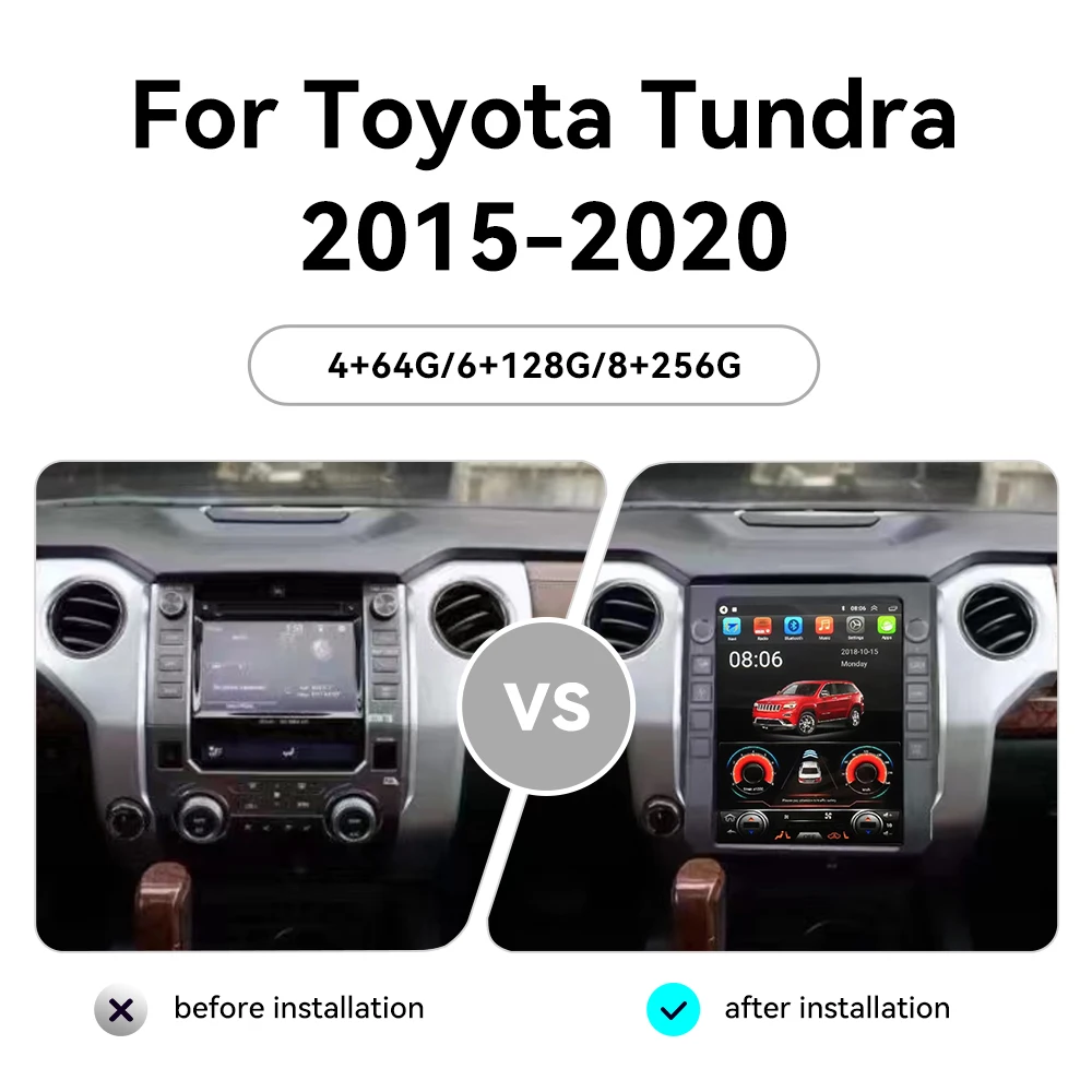 Andriod 13.0 For Toyota Tundra 2015-2020 Car Radio 12.1 Inch Touch Screen Navi Stereo Carplay Auto Multimedia Player Head Unit