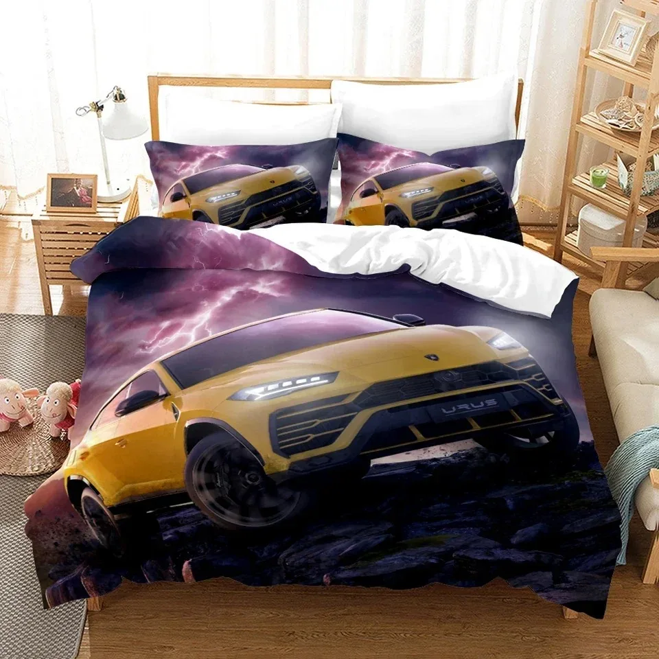

Sports Car Bedding Set 3D Printed Suitable for Bedroom Duvet Cover Set With Pillowcases Kids Home Textile