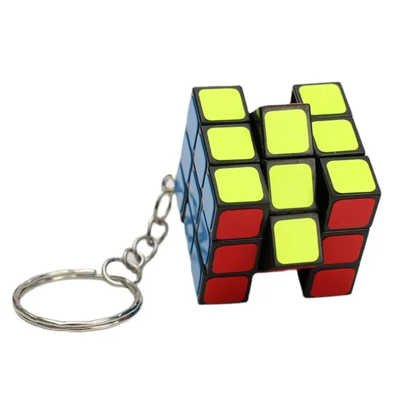 3x3 Magic Cube Speed Puzzle Cube Game with Keychain Antistress Montessori Educational Toy for Children Boy Fidget Toy Funny Gift