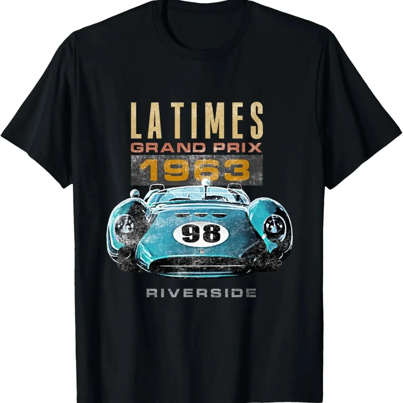 Vintage Historic Road Race 1963 Sportwagen-T-Shirt, Vintage-Stil, gewaschen, lässige Streetwear, leicht bequem, weich, dehnbar