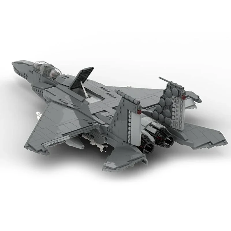 MOC 빌딩 브릭 밀리터리 모델 F-15E 스트라이크 이글 파이터 기술 모듈러 블록 선물 장난감, 어린이용 DIY 세트 조립