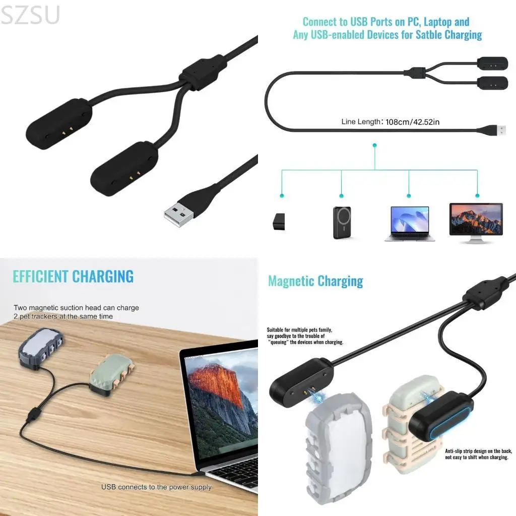 szsu-ペットナビゲーショントラッカー用高速充電ケーブルユニバーサル互換性軽量
