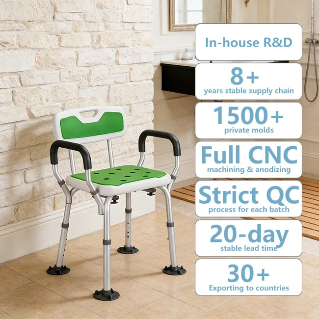 

Simplywalk Aluminum Alloy 200KG Bath Shower Chair Removable Bathtub Paraplegic MDR CE Certification Long-term Partner