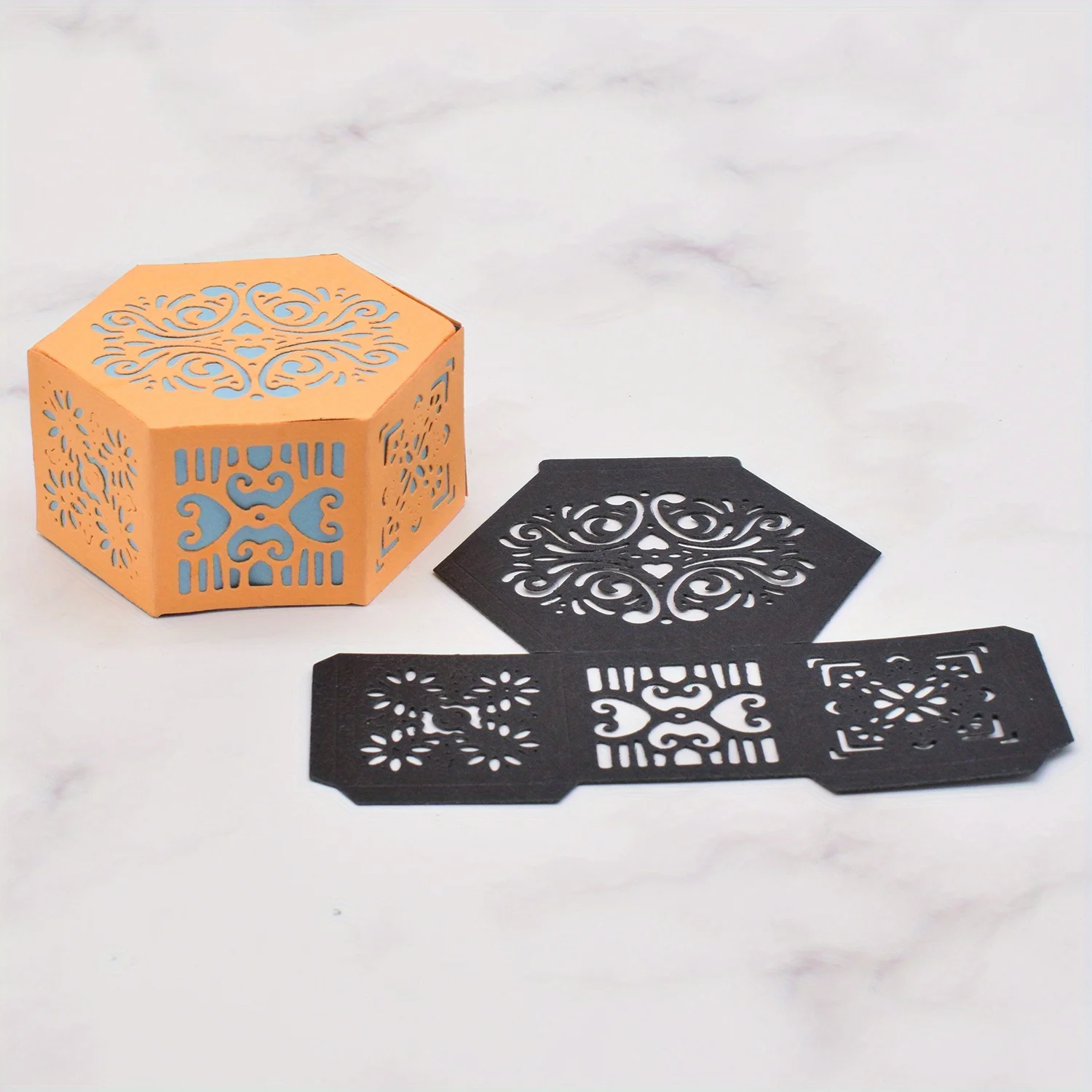 1PC DIY Handmade Paper Craft Polygonal Storage Box Cutting Dies Metal Stencil for Gift Box Candy Case Making Home Decoration