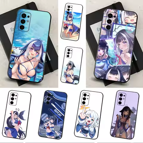 Shylily Vshojo Vtuber Phone Case For Samsung Galaxy A91,A80,A73,A72 ,A71,A53A52,A32 ,A31A22,A21s,A20,Black Cover
