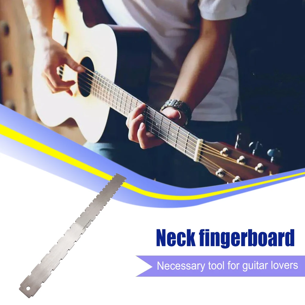 

Guitar Notched Ruler Fingerboard Accessory Straight Edge Tool String Instruments Bass Fret Rulers File Accessories