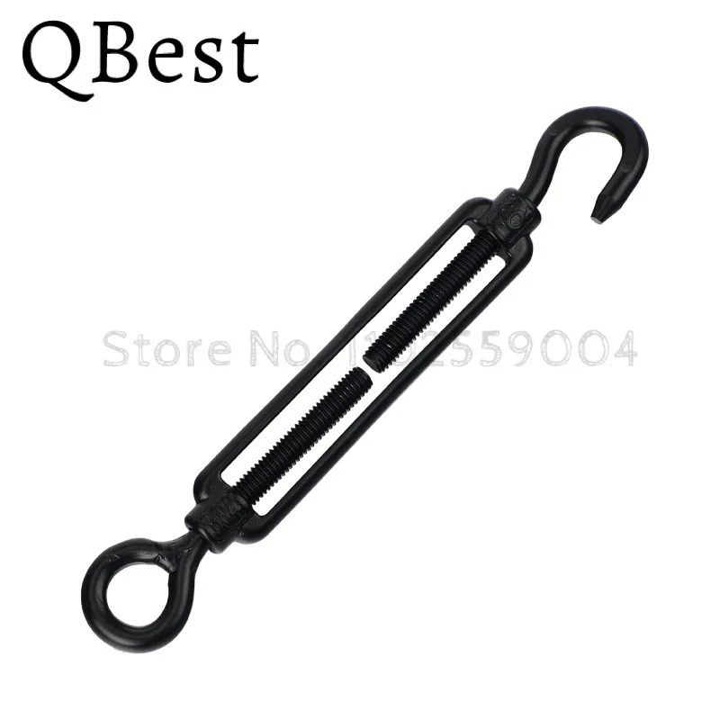 1PCS Stainless Steel Black Hook and Eye Tensioner Rope Cable Tension Adjustable Garden M4 M5 M6 M8 Wire Tensioner