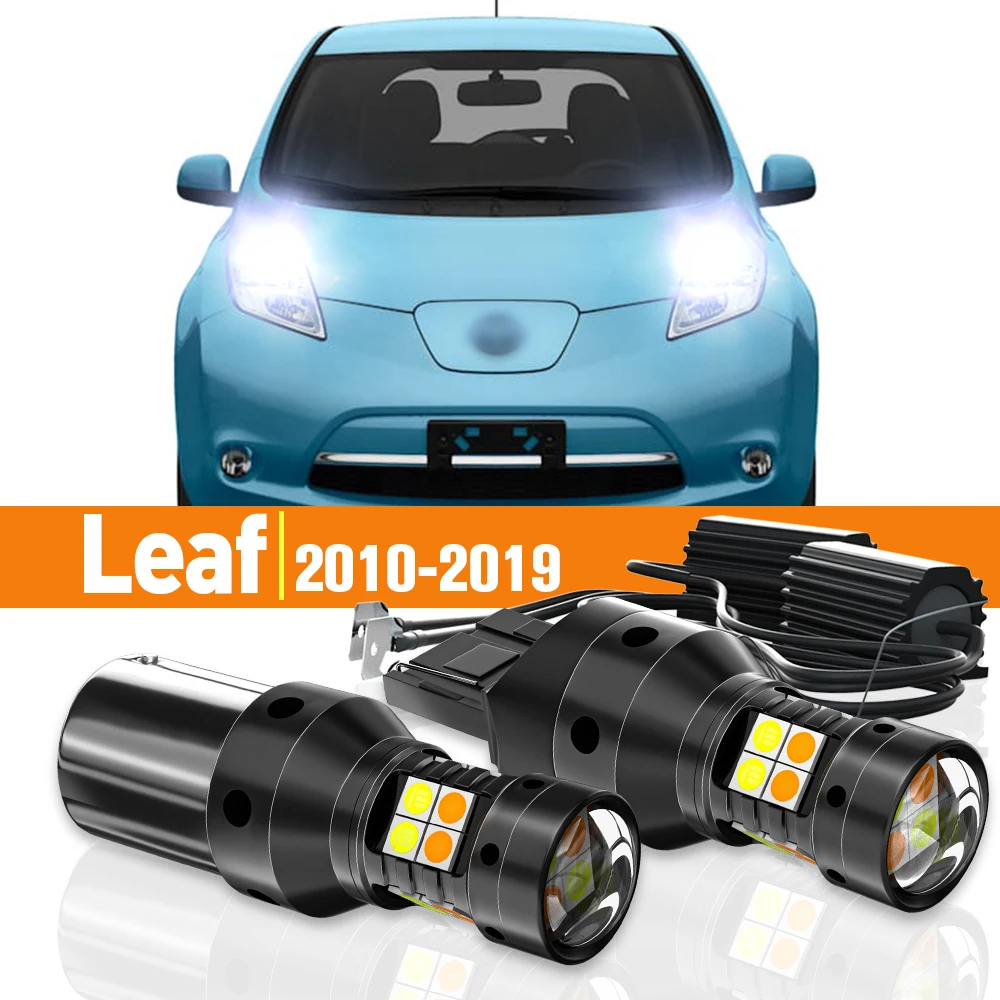 

2x LED Dual Mode Turn Signal+Daytime Running Light DRL For Nissan Leaf 2010-2019 2011 2012 2013 2014 2015 Accessories Canbus