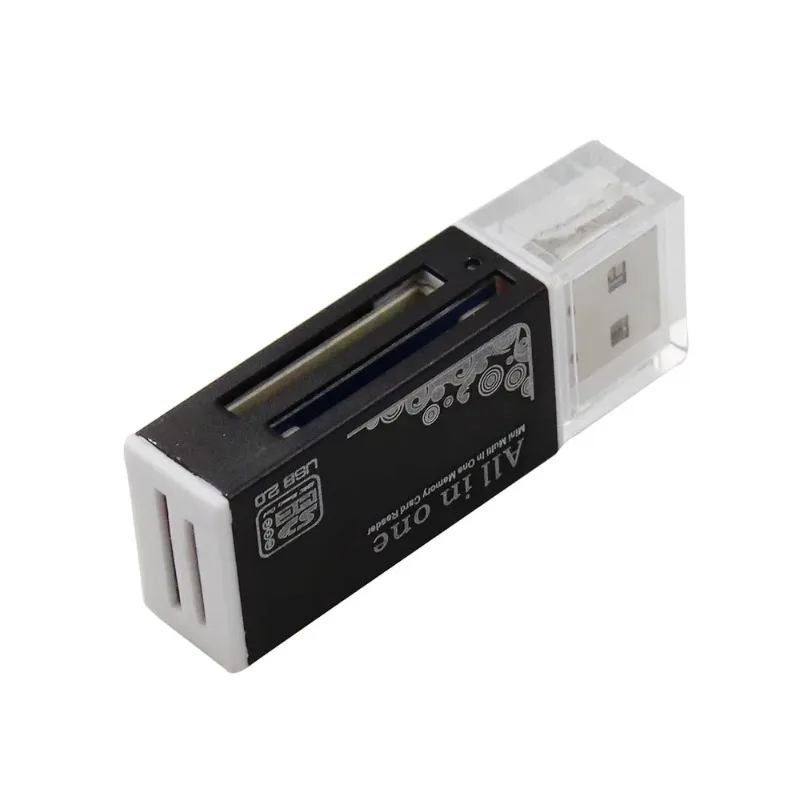1 stücke Kartenleser Tiny USB 2,0 Alle In 1 Multi Memory Card Reader Adapter Für Micro SD SDHC TF m2 MMC 2 Farben
