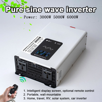 Pure Sine Wave Inverter 12v 220v 3000W 5000W 6000W Power 12V-72V to 110V 220V Converter Solar Car Inverters Off Grid Portable