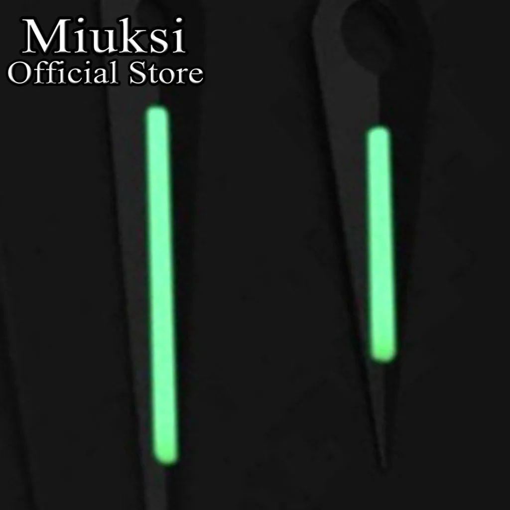 Miuksi silver watch hands green luminous hands fit NH35 NH36 ETA2824 2836 Miyota 8205 8215 821A Mingzhu2813 3804 PT5000 movement