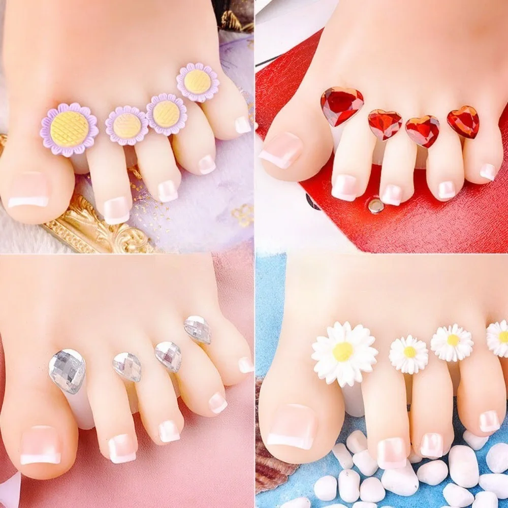 

8Pcs/Set Funny Soft Silicone Toe Separator for Nail Polish Set Toe Spacers for Feet Apply Nail Polish Nail Art Pedicure Tool