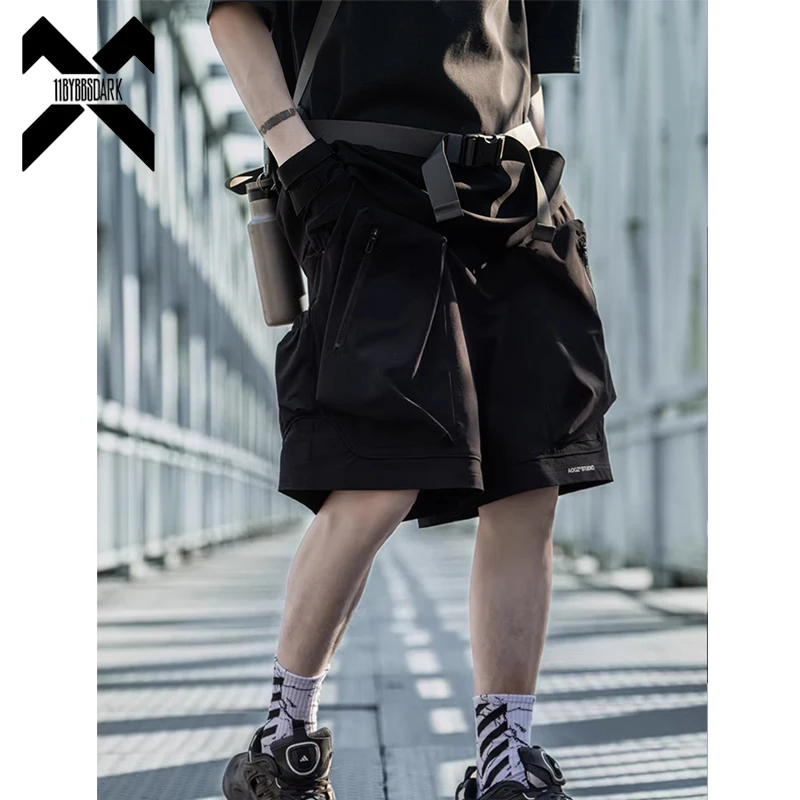 

Mens Tactical Shorts 2025 Summer Functional Multi Pockets Shorts Techwear Hip Hop Streetwear Quick Drying Short Pants