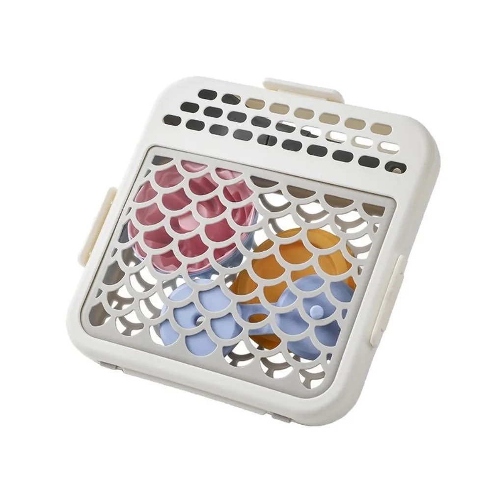 Caja de malla de silicona de calidad alimentaria, cestas de almacenamiento con diseño de malla de drenaje, artículos pequeños, bolsa de drenaje para cuchara
