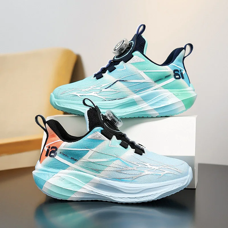 

Дышащие детские кроссовки для бега, уличные противоскользящие кроссовки с мягкой сеткой, детская легкая прогулочная спортивная обувь на шнуровке