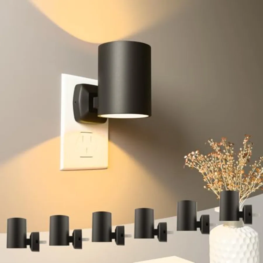 

Ночник для розетки: ETL-сертифицированный ночник-светильник с диммером, датчиком от заката до рассвета, мягким теплым светом 2700K, регулируемый.