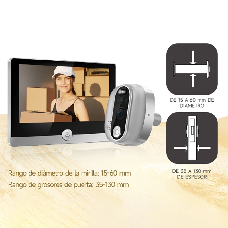 Imagem -05 - Jeatone-câmera Peephole Campainha sem Fio 4.3 Polegada Vídeo Lcd Alexa Tuya Smart Home 1080p Wifi Campainha Visualizador de Olhos Movimento Pir